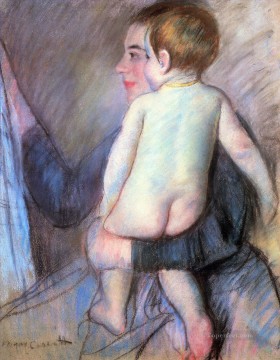 Mary Cassatt Painting - At the Window mothers children Mary Cassatt